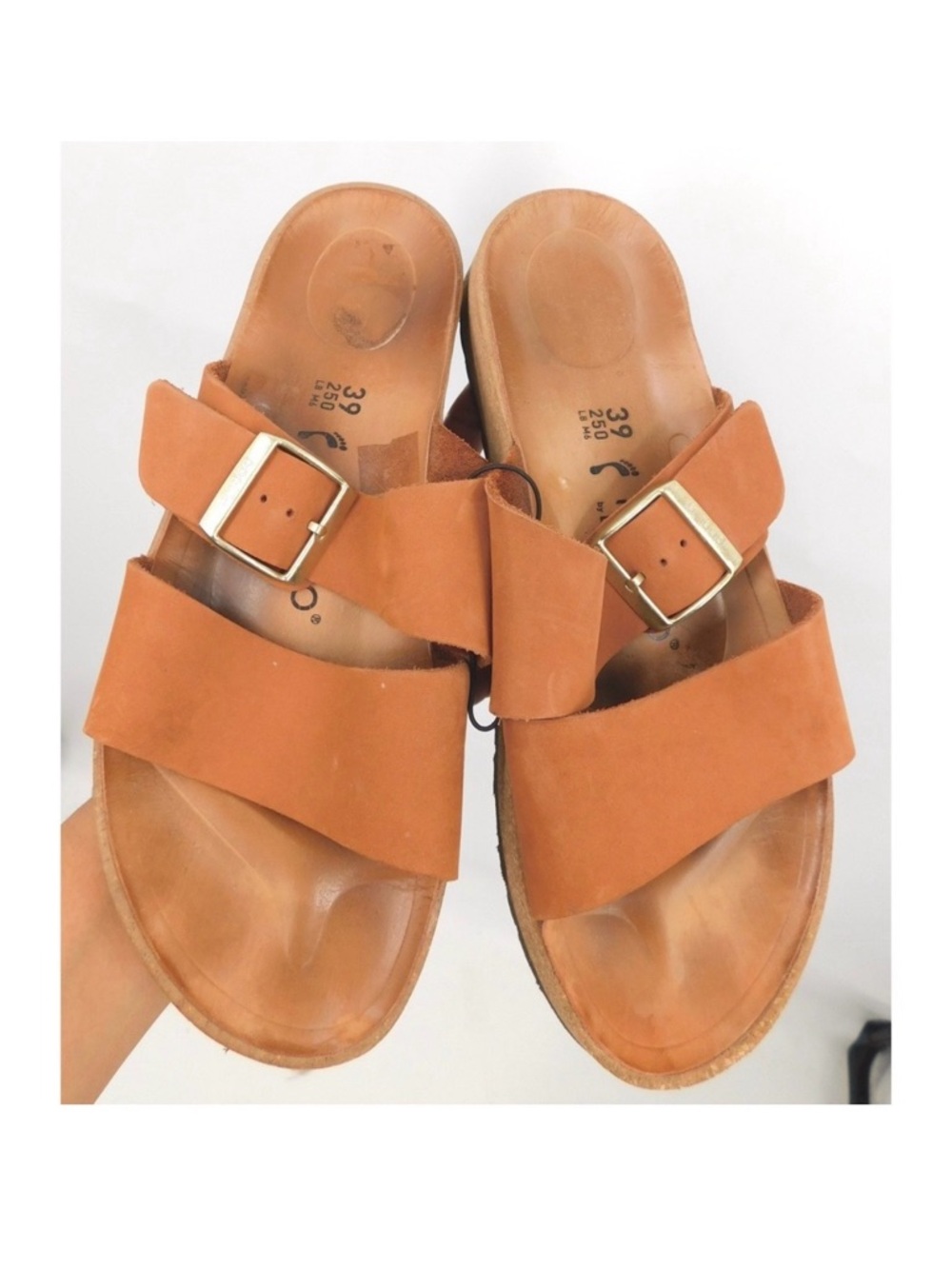 Papillio by‎ Birkenstock Almina Nubuck Platform Sandal 39 EU Pecan Leather - Picture 2 of 7